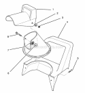 Chute Assembly Diagram and Parts List for 38025 59000001-59999999 - 1995 Lawn Boy Snow Blower